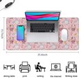 thumbnail image 5 of Long Mouse Pads for Desk,Pink Cow Milk Pattern Desk Mats on Top Of Desks, Desk Mouse Pad Extra Large with 3mm Non-Slip Base and Stitched Edge for Gaming,Office,Work,Home 35.4"x15.7", 5 of 6