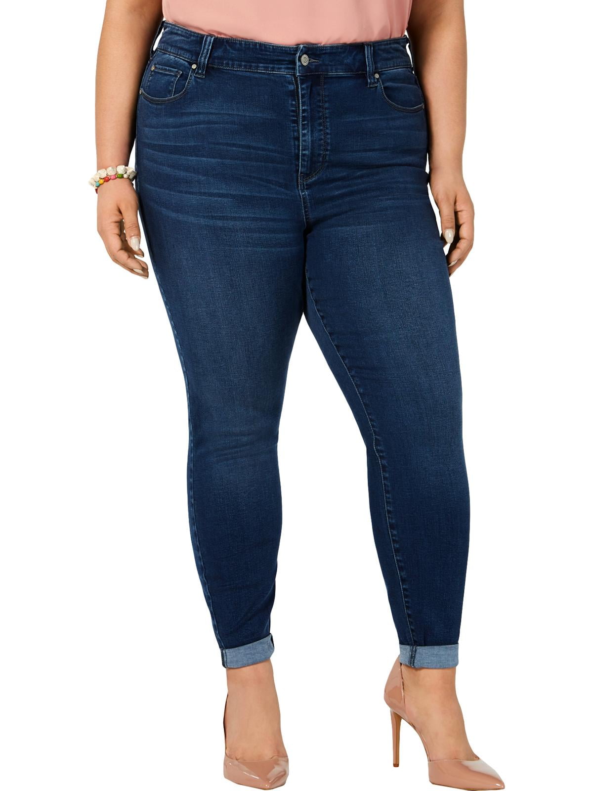 celebrity pink jeans plus size black