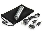 Angle View: Azeca PowerTube Portable External 2800mAh Battery Charger with Carry Bag