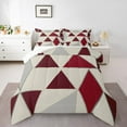 thumbnail image 1 of Erosebridal Triangle Geometry Bedding King Comforter Set, Chic Minimalst Comforter Sets King Size, Mid Century Reversible Down Comforter, Microfiber Room Decorative, 3pcs, 1 of 8