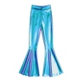 thumbnail image 4 of Idoravan Sequin Flare Pants Sparkly Glitter High Waisted Bell Bottoms Leggings Party Disco Clubwear for Women Women's High Elasticity High Waist Shiny Leather Skinny Pants, 4 of 5