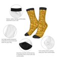 thumbnail image 3 of Fuzoiu Gold Glitter Print Kids Socks For Boys Girls,Grip Crew Socks with Non Slip,Lightweight Stretch Crew Socks,Toddlers Crew Boot Socks, 3 of 5