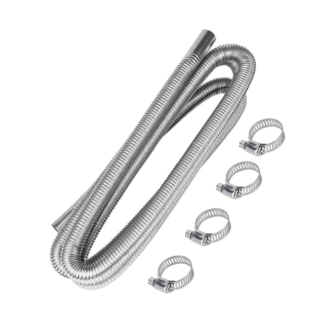 Tubo de calentador de aire kusrkot con abrazaderas 250cm Acero inoxidable