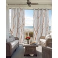thumbnail image 2 of Orange Branches Blackout Curtains for Bedroom/Living Room, Thermal Insulated Kitchen Curtains, Modern Abstract Art Forest Silhouettes Grommet Darkening Window Treatment Drapes 52"x84"x2, 2 of 8