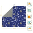 thumbnail image 2 of Uemuo Golden Snowflakes Royal Blue Pattern Dish Drying Mat,16*18 inch Absorbent Dish Drainer Kitchen Counter,Large Size Dish Drying Pad for Countertops,Sinks,Draining Racks, 2 of 6