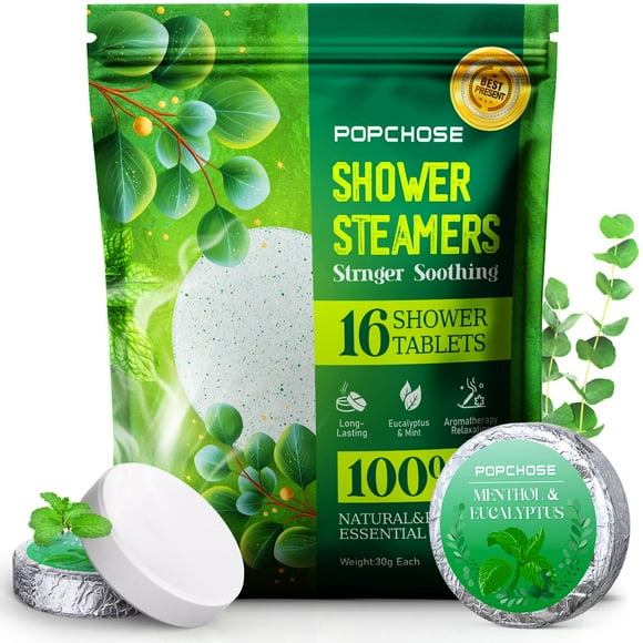 Vaporizadores de ducha POPCHOSE para aromaterapia, eucalipto, 16 unidades