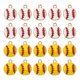thumbnail image 1 of Uxcell 20Pcs Encanto Deportivo para Hacer Joyas, Colgante de Corazón de Béisbol, Encantos de Aleación para Collares, Pulseras, Aretes, Manualidades de Bricolaje, Blanco/Amarillo, 1 of 7
