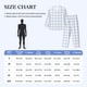 thumbnail image 4 of Balery Blue Checkboard Pijama para Hombre de Dos Piezas con Manga Larga, Conjunto de Dormir y Descanso Suave con Bolsillos-Medium, 4 of 7