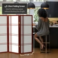thumbnail image 5 of Red Lantern 4 ft. Short Double Cross Shoji Screen - Rosewood - 5 Panels, 5 of 6