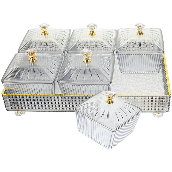Nut Trays with Dividers and Lid Snack Compartment Platter
