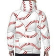 thumbnail image 7 of Lsque Baseballs Pattern Casual Men's Hoodie,Hooded Sweatshirt with Kangaroo Pocket,Pullover Hoodie-X-Large, 7 of 7