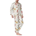 thumbnail image 2 of Daiia Cute Little Animals for Men's Long-Sleeved Pajama Set – Soft & Comfortable Sleepwear Button-Up Pajamas Cozy Lounge Wear-XX-Large, 2 of 7