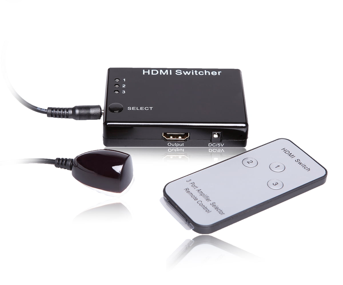 REALMAXÂ® 3 Port HDMI Switcher Auto Splitter Smart Hub box with 3 Input and 1 to 