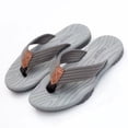 thumbnail image 5 of Xfvqtps Mens Flip Flops with Thick Non-Slip Rubber Sole Solid Color Woven Strap Summer Comfortable Outdoor Beach Sandals for Casual Wear, 5 of 9