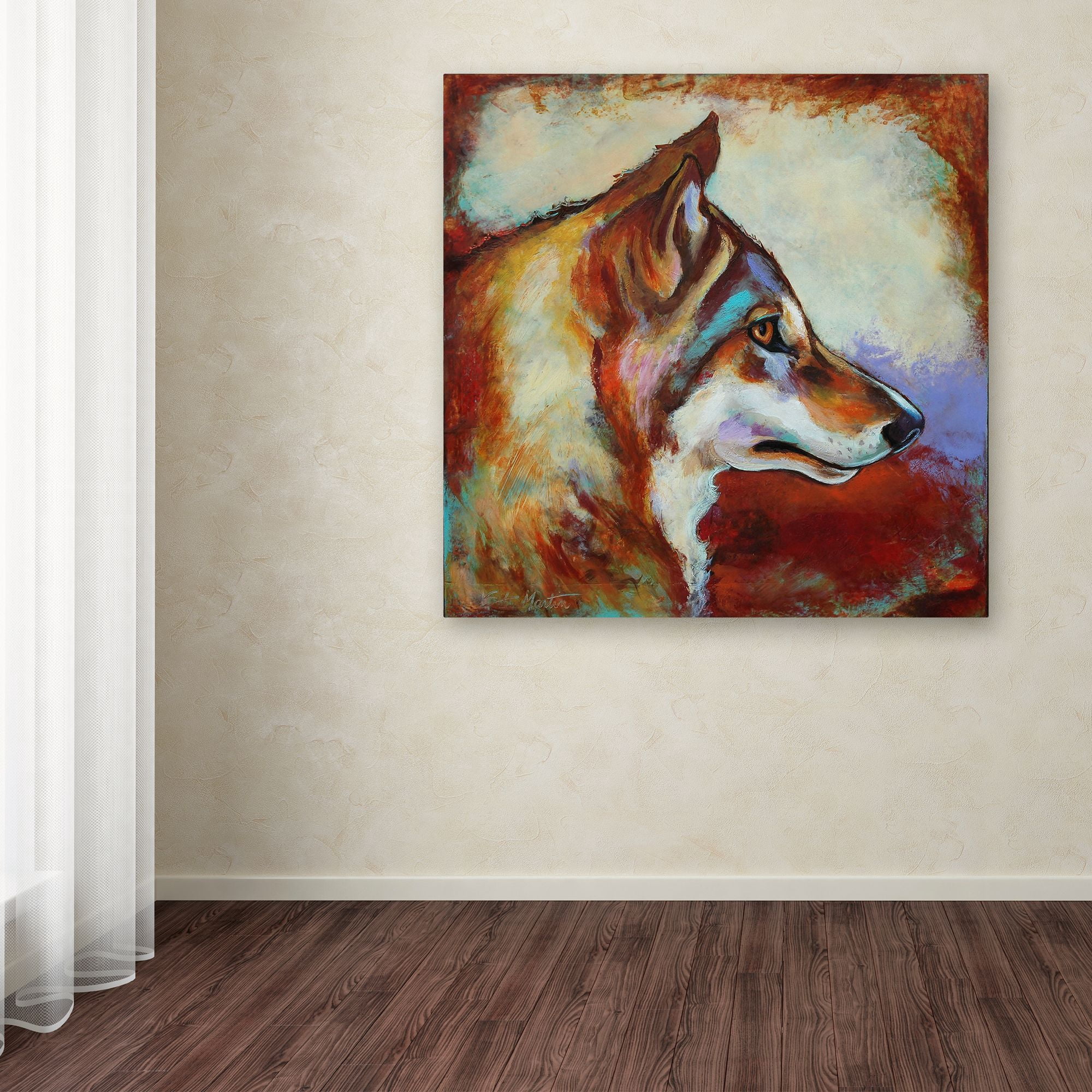 Trademark Fine Art 'Wolf Portrait' Canvas Art by Corina St. Martin