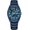 Blue, variant on Men’s Stylish Colorful Round Quartz Watch Date Week Stainless Steel Waterproof Business Dress Wristwatch Gold Silver Black Blue