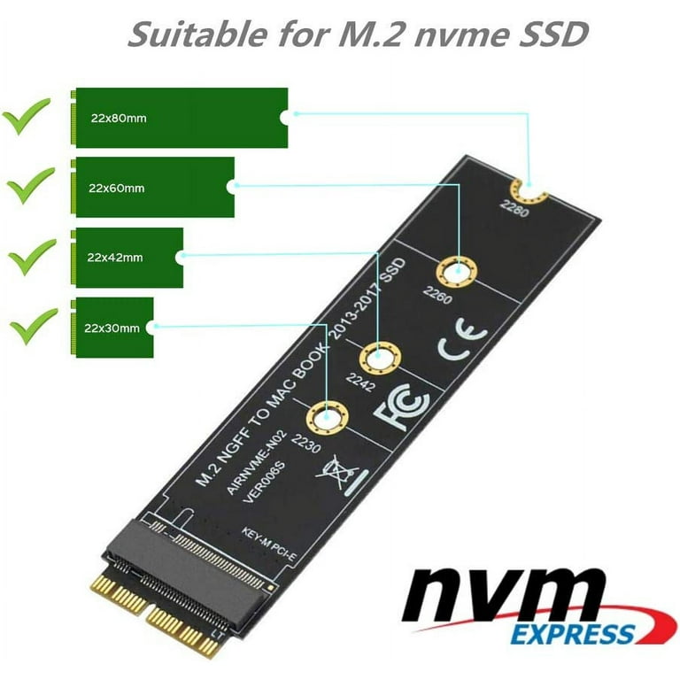 M.2 NVME SSD Convert Adapter Card for MacBook Air Pro Retina 2013