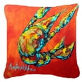 thumbnail image 2 of Carolines Treasures MW1131PW1818 Crawfish Spicy Craw  Canvas Fabric Decorative Pillow  18H x18W multicolor, 2 of 2