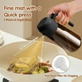 thumbnail image 4 of 16oz/470ml Light-Blocking Dark Oil Sprayer for Cooking, 2 in 1 Olive Oil Dispenser Bottle for Kitchen, Premium Dark Amber Glass Oil Bottle, Food-Grade Oil Mister for Air Fryer, BBQ (Black), 4 of 8