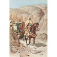 thumbnail image 2 of Francesco Coleman 17x24 Black Ornate Framed Double Matted Museum Art Print Titled: Riders on a Rocky Pass, 2 of 5