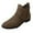 Brown, variant on LA-5 Women's Pull-On Block Heel Slip-On Elastic Panel Chelsea Ankle Boots BROWN 8