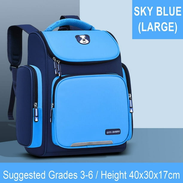 Xihbxyly Mochila Escolar de Gran Capacidad, Ligera, de Poliéster y Nailon, con Cierre de Cremallera, Cómodas Correas para Los Hombros, Ideal para Excursiones de Un Día, de Preescolar a Primaria, Tama