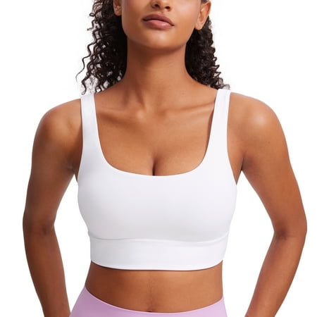 CRZ YOGA Butterluxe Women's U Back Sports Bra Padded Yoga Workout Bras Activewear