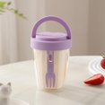 thumbnail image 4 of Birdeem Plastic Cups with Lids, Plastic Storage Box, Leachable Fruit Cup with Fork Portable Picnic Box Large Capacity Storage Plastic Cup Sealed and Leak Proof Salad Box, Small Plastic Cups, 4 of 6