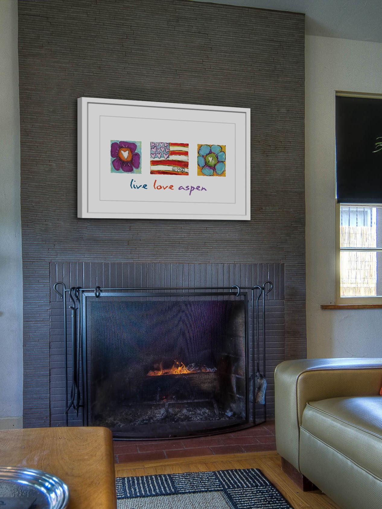 Marmont Hill 'Live Love Aspen' by Tori Campisi Framed Painting Print