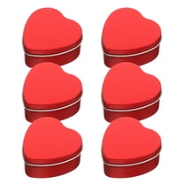 OULII 6Set Decorative Heart Candy Box Small Storage Tins for Birthday Party and Weddings