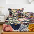 thumbnail image 6 of Twin Sze Fitted Sheet Set - Country Flowers 2 Piece Bedding Sets 16" Deep Pocket Fitted Sheet with 1 Pillowcase, Retro Pastoral Colorful Floral Herbs Brushed Microfiber Hotel Luxury Bed Sheets, 6 of 9