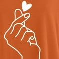 thumbnail image 5 of Hauts d'Été pour Femmes 2023 Mode pour Femmes Imprimé Love Col Rond Ample T-shirt à Manches Courtes Haut Blouse Chandail, 5 of 5