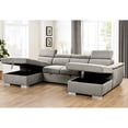 thumbnail image 2 of Soft Seat Sleeper Sofa with Square Arms and Hidden Bed / Offer Comfort and Function for Living Room, 2 of 6