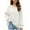 White, variant on Patlollav Pntutb Womens Loose Lazy Style Bottom Round Neck Knit Tops