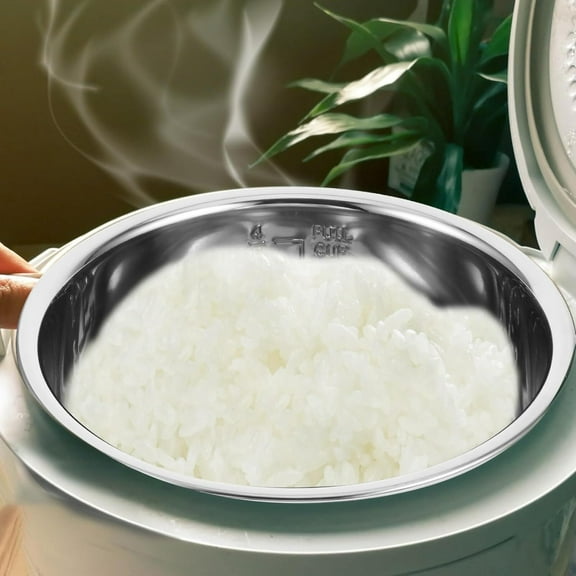 Stainless Steel Rice Cooker Inner Pot, 4L, Silver