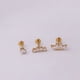 thumbnail image 4 of G23 titanio con incrustaciones de circonita en forma de gota de agua plana Varilla para perforación de hueso de oreja 1. 2x8 mm tornillo interior decoración de labios uña de labios, 4 of 5