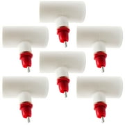 Backyard Barnyard 6 Pack Poultry Nipples + PVC Tee Fittings for Automatic Watering System Chicken Duck Quail