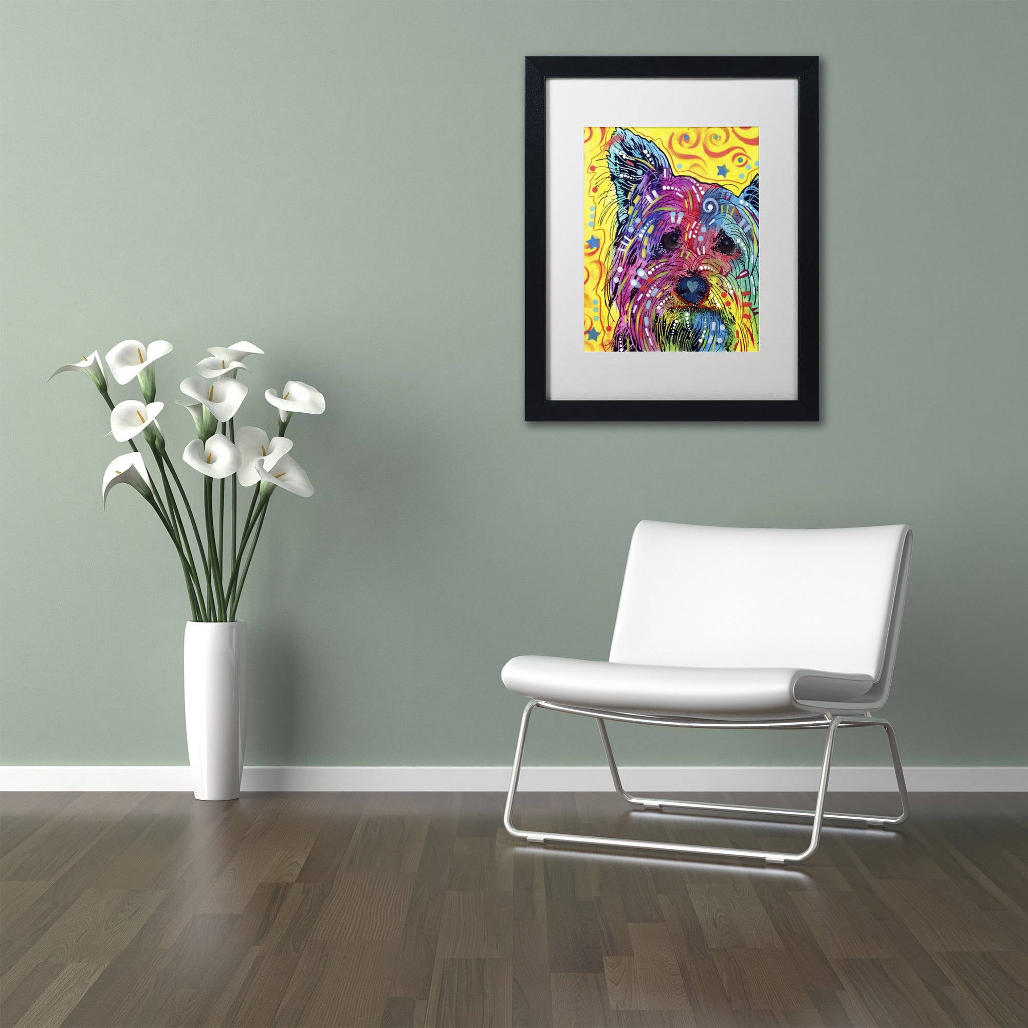 Trademark Fine Art "York I" Canvas Art by Dean Russo, White Matte, Black Frame
