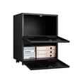 thumbnail image 2 of Black 2-Door Cabinet - Lockable Front Wheels - Conference & Office - Strong Magnetism, 2 of 7