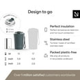 thumbnail image 4 of LARS NYSØM Thermo Coffee Mug to go with Strap 13oz | Travel Mug 0.38 Liter with Insulation | Leak Proof Stainless Steel Thermal Tumbler for Coffee and Tea to Go (Stone Blue, 12.9oz), 4 of 7