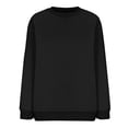 thumbnail image 3 of Admvng Chandail en Molleton Surdimensionné pour Femmes Mode Manches Longues Col Rond Chandail Sans Capuche Couleur Unie Chandails en Molleton Athleisure Femmes P-2TG, 3 of 7