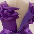 thumbnail image 6 of IDOPIP Flower Girl Dress Birthday Party Princess Dress Tulle Pageant Gown Kids Floral Lace Embroidery Formal Bridesmaid Dress Wedding Prom Communion Dresses 12 Years Dark Purple, 6 of 8