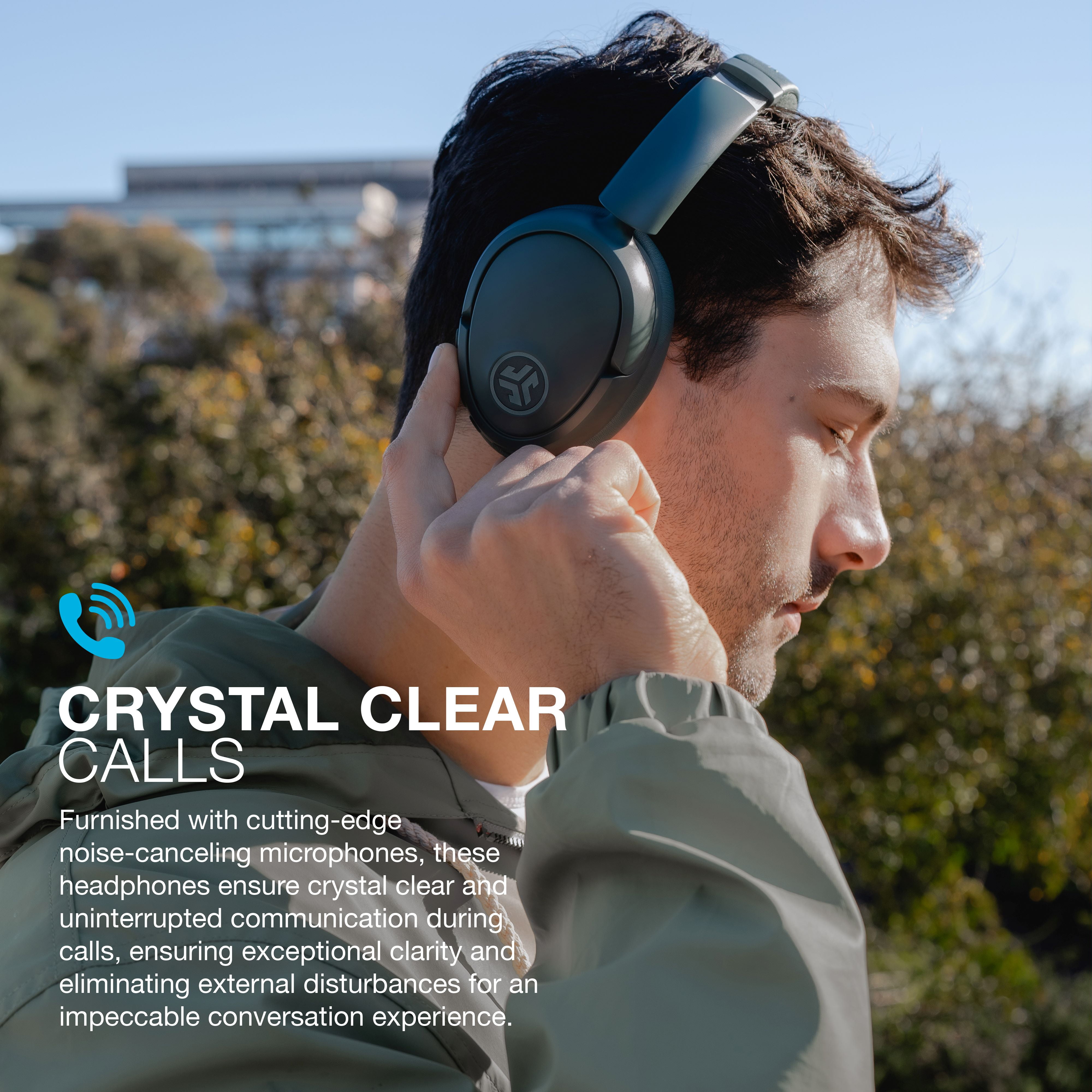 JLab JBuds Lux ANC Over-Ear Wireless Headphones, 70-Hour Battery, Sage