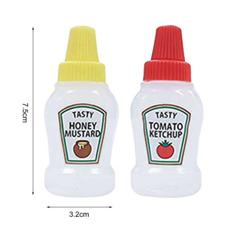 Handy Housewares 3 PC Squeezable Picnic Condiment Mini 4 oz. Squeeze Dispenser Storage Bottles - Great for Ketchup Mustard and BBQ Sauce! 1 Set