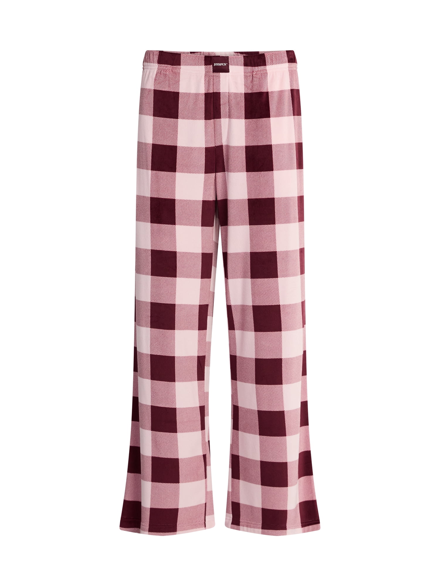Joyspun Women's Velour Wide-Leg Sleep Pants, Size XS-3X