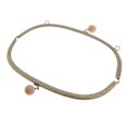 thumbnail image 2 of facefd 24.5cm Metal Arch Frame Kiss Clasp Lock Bead Head DIY Purse Bag Light Grey, 2 of 9