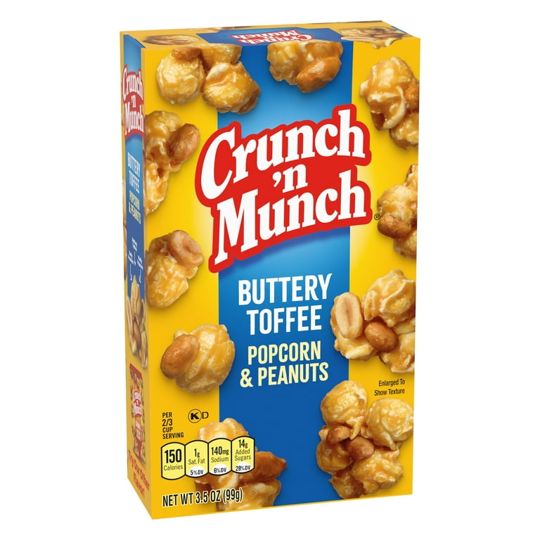 CRUNCH 'N MUNCH Snack Box: 3.5 oz. Buttery Toffee Popcorn