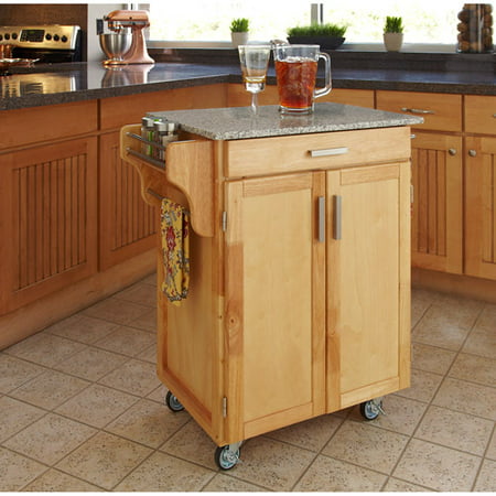 Home Styles Cuisine Kitchen Cart, Natural with Salt ...