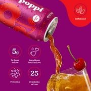 poppi Cherry Cola Prebiotic Soda, 12 fl oz, 1 Pach Can