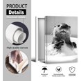 thumbnail image 2 of Hieng Funny Animal Bathroom Canvas Wall Hieng, Black White Bathroom Poster, Cute Having Bath and Brushing Teeth Otter Picture Print, Fun Otter Read Newspaper on Toilet Painting, 2 of 6